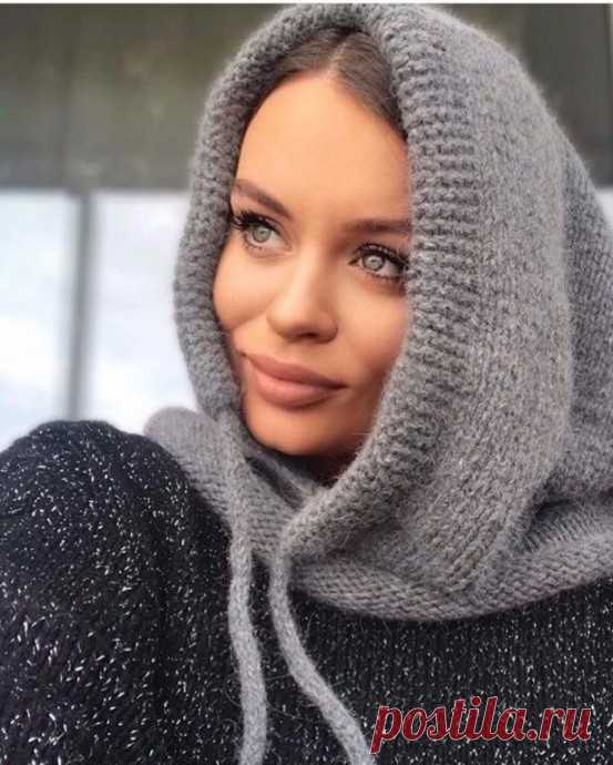 Капор спицами