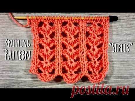 Роскошный УЗОР СПИЦАМИ "SHELLS" 🐚 / BEAUTIFUL KNITTING PATTERN