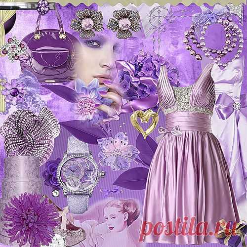 Гламурный скрап-набор «Purple fashion»