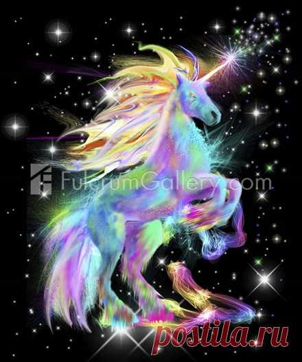 Художественная печать с изображением единорога от Стефани Анала на FulcrumGallery.com