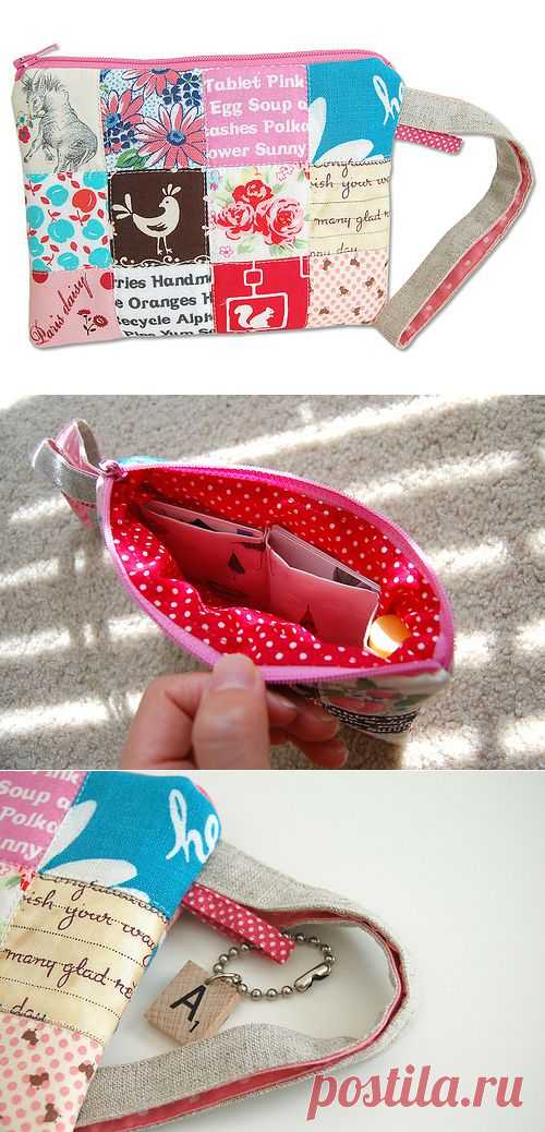 Pink Penguin: Tutorial: Patchwork Wristlet