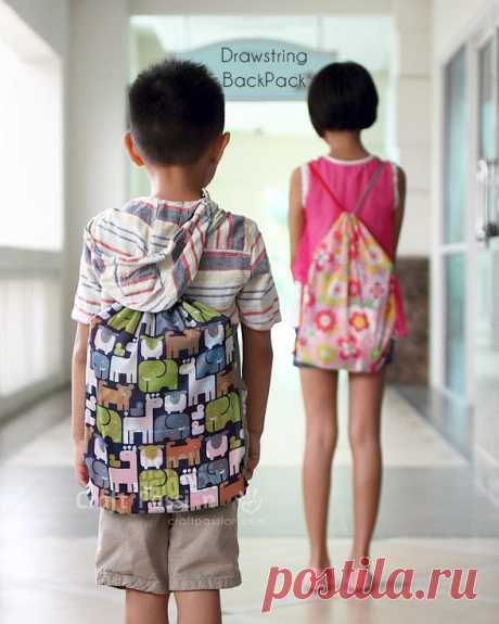 Drawstring Backpack - Free Sew Pattern
