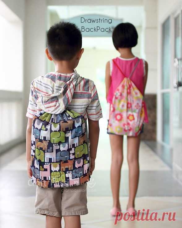 Drawstring Backpack - Free Sew Pattern