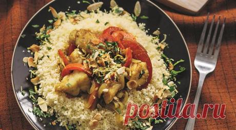 Рыба с овощами и кускусом, пошаговый рецепт с фото