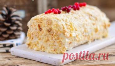 ​Меренговый рулет с масляно-заварным кремом