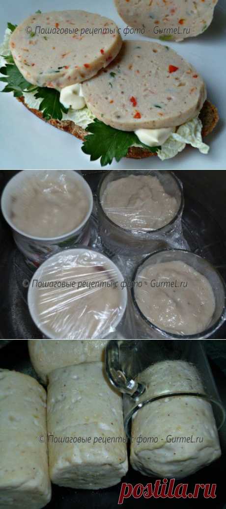 Колбаса в кружке (домашняя, варёная).