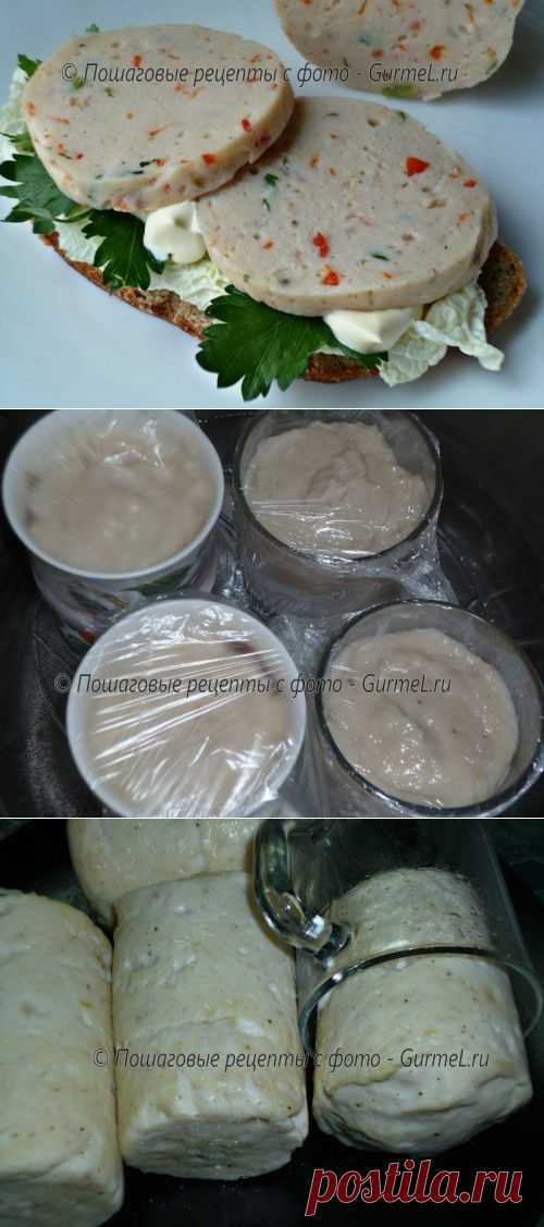 Колбаса в кружке (домашняя, варёная).