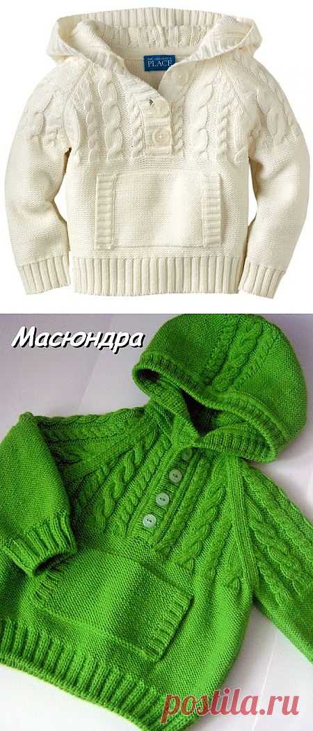 Кофта с капюшоном для мальчика.
