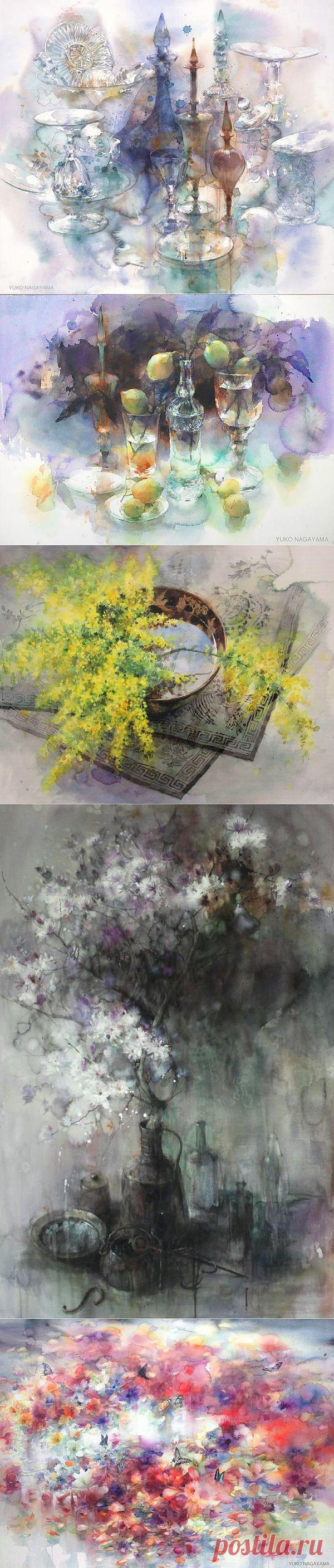 Японская акварелистка Юко Нагаяма (Yuko Nagayama). Часть 2..