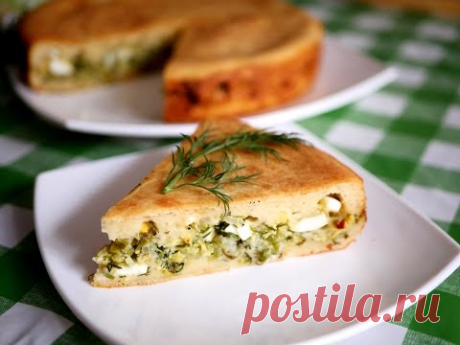 Быстрый заливной пирог. Очень удачный рецепт