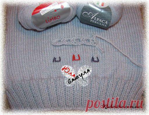 Вязаный спицами детский жилет с отделкой узором "чешуйки или крокордиловая" кожа крючком » Клуб-Нитка - вязание спицами и не только