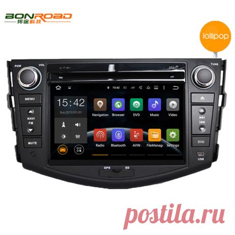 Автомобильный DVD Android 5.1.1 2Din Для Toyota Rav4 с 1024*600 Емкостный сенсорный Экран 1.6 ГГц CPU 1 ГБ RAM 16 ГБ Flash Fm радио RDS BT купить на AliExpress