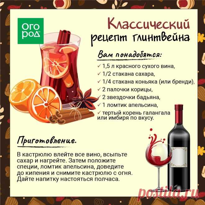 Классический рецепт глинтвейна