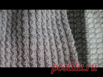 Шарф двухсторонним узором 