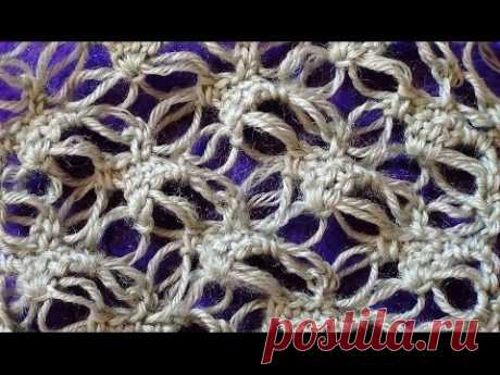 Узор с соломоновыми петлями - Pattern with Solomon`s loops - YouTube