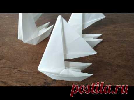 How to make an origami Paper sailboat  (Maarten Van Gelder)