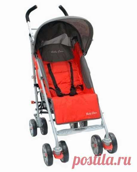 КОЛЯСКА-ТРОСТЬ POLO 107 DARK-GREY-RED BABY CARE