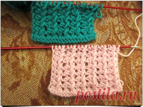 Несложный, но оригинальный рельефный узор спицами | В гостях у Нины | Дзен