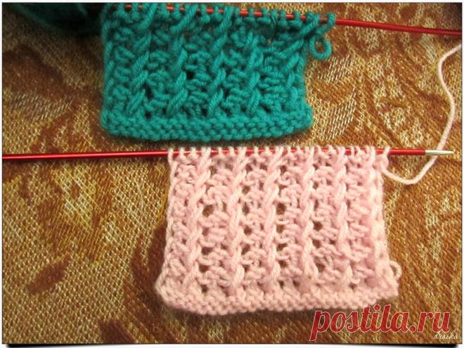 Несложный, но оригинальный рельефный узор спицами | В гостях у Нины | Дзен