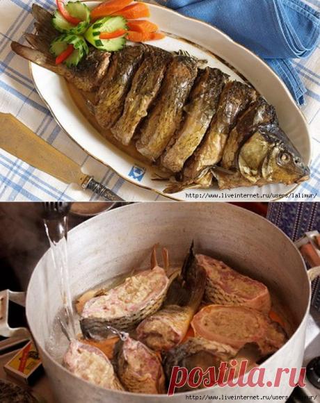 Фаршированная рыба по еврейски.