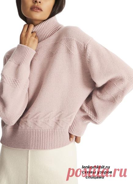 Запись на стене Свитер от бренда Pringle of ScotlandСостав пряжи тут – 100% кашемир, цена – соответствующая, €970. Дороговато, конечно. Покрой у свитера – классический за исключением плеча. Плечевой шов немного смещен на спинку (“японское плечо”). Еще одна деталь – убавления петель для формирования выреза горловины сделаны не по его краю, а отступив от него три петли. Для свитера составлены три схемы. Все схемы нарисованы для лицевых и изнаночных ря...
