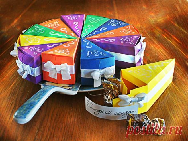 Инструкция по созданию оригинальной упаковке в виде торта.