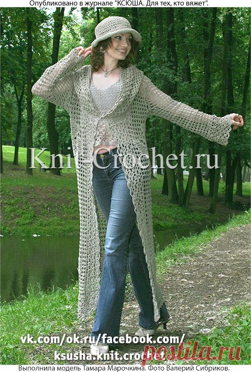 Длинный кардиган крючком. - Кардиганы, вязанные крючком - Вязание крючком - Каталог статей - Вязание спицами и крючком