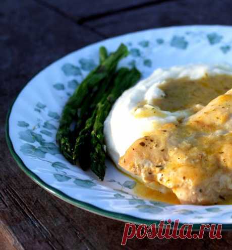 Сливочное ранчо Курица с жареным чесноком картофельным пюре
