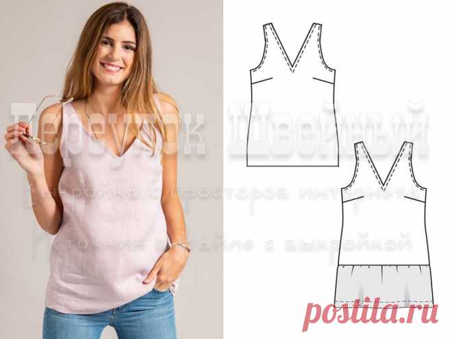 Выкройка льняного топа - Переулок швейный