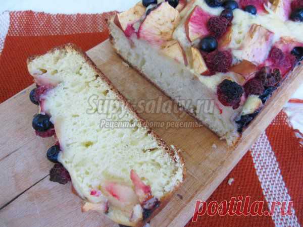 Быстрый фруктовый пирог на кислом молоке. Рецепт с пошаговыми фото