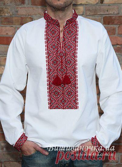 Чоловіча вишиванка вишита вручну, інтернет мазазин Вишиваночка.ua