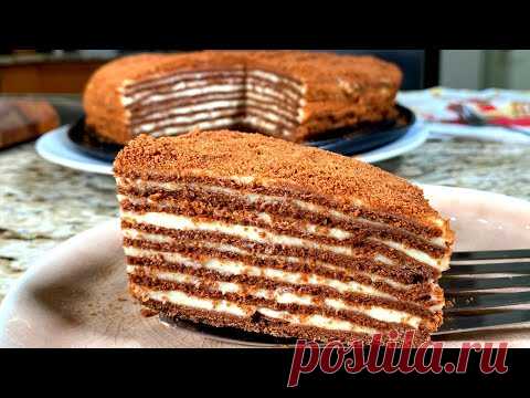 Шоколадно - медовый торт 