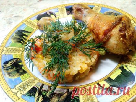Рис с овощами и курицей в духовке: пошаговый рецепт с фото