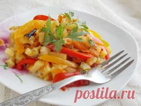 Жареная картошка с овощами. Пошаговый рецепт с фото - Ботаничка.ru