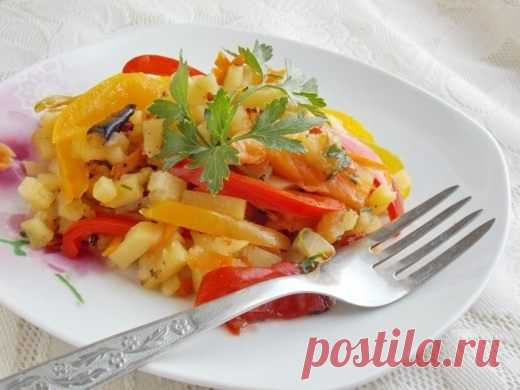 Жареная картошка с овощами. Пошаговый рецепт с фото - Ботаничка.ru