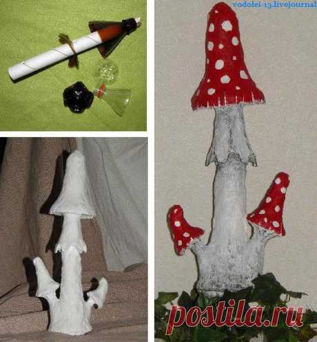 Грибы из пластиковых бутылок » Женский Мир