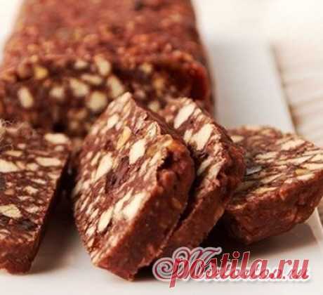 Шоколадная колбаса из печенья и ещё много вкусного
