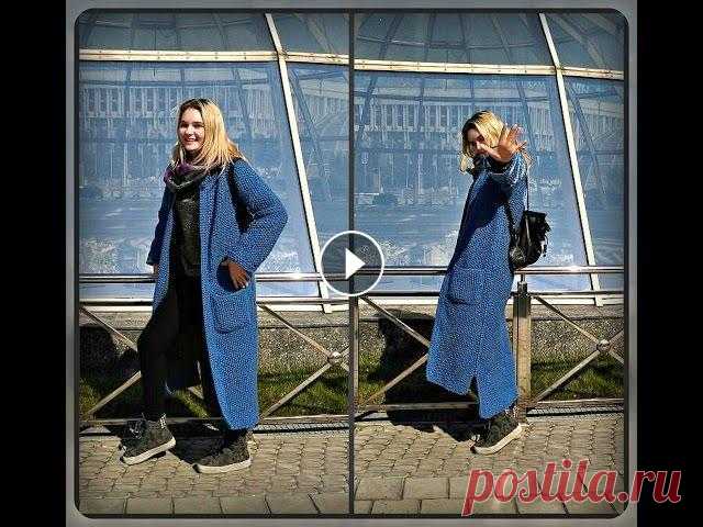 пальто спицами Вам понадобится: пряжа ( 30% шерсти, 70% акрила) толстая ( в три нити), в два сложения ( 6 нитей) - 2400 гр, спицы №6, крючок №6 женский осенний карди...