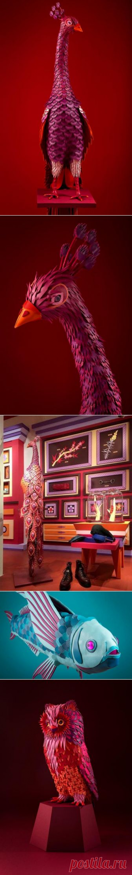 Скульптуры из обрезков кожи. | worldhobbies.ru