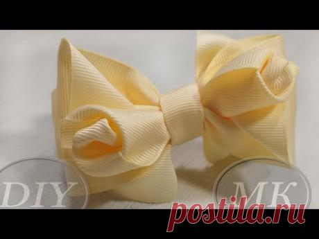 Бант с витыми розами 🎀 DIY 🎀 Pap 🎀 Tutorial 🎀 Laço de fita - YouTube