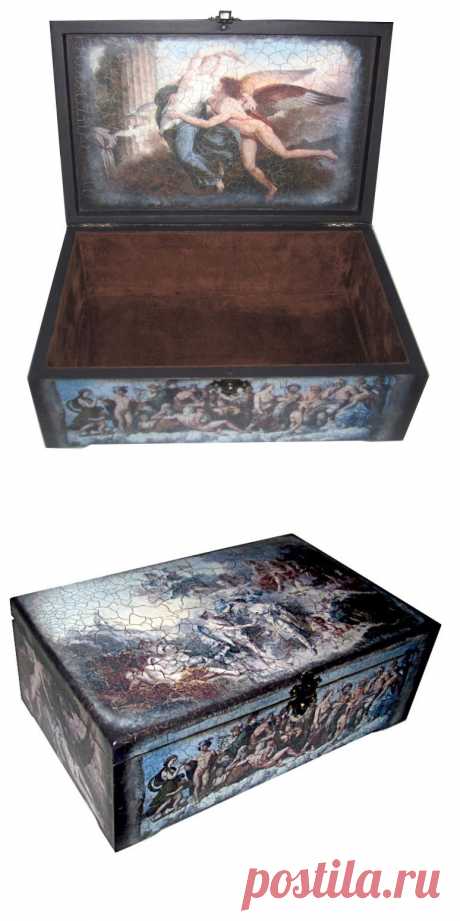 Шкатулка &quot;Амур и Психея&quot; - магазин Лавка Рукодельников