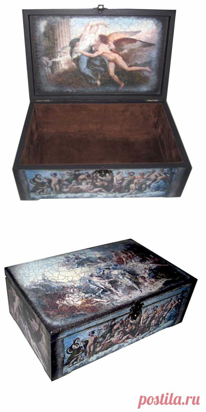Шкатулка "Амур и Психея" - магазин Лавка Рукодельников