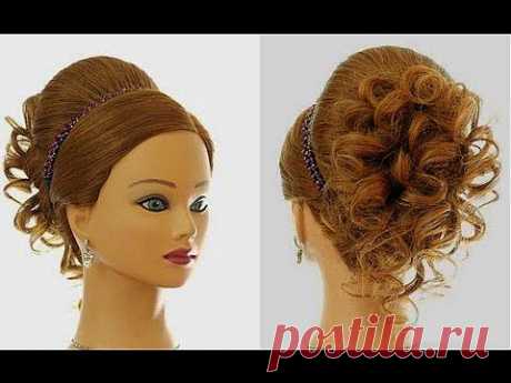 Свадебная , вечерняя прическа, прическа на выпускной. Wedding prom hairstyle - YouTube