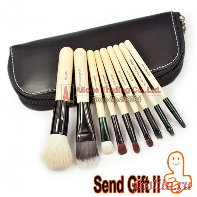 Профессиональные  кисти для макияжа, в комплекте 9 шт.  Цена комплекта 550р.