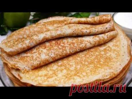 Самые вкусные на кефире тонкие с дырочками блины. Объедение просто!