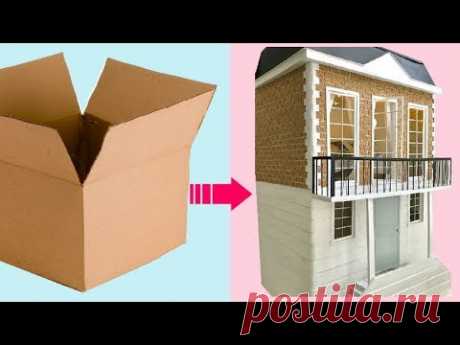 4 AMAZING DOLLHOUSES made with recycled cardboard - YouTube