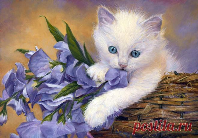 Наши питомцы. Художница Lucie Bilodeau.