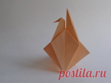 How to make an Origami Crane Card как сделать открытку журавлик