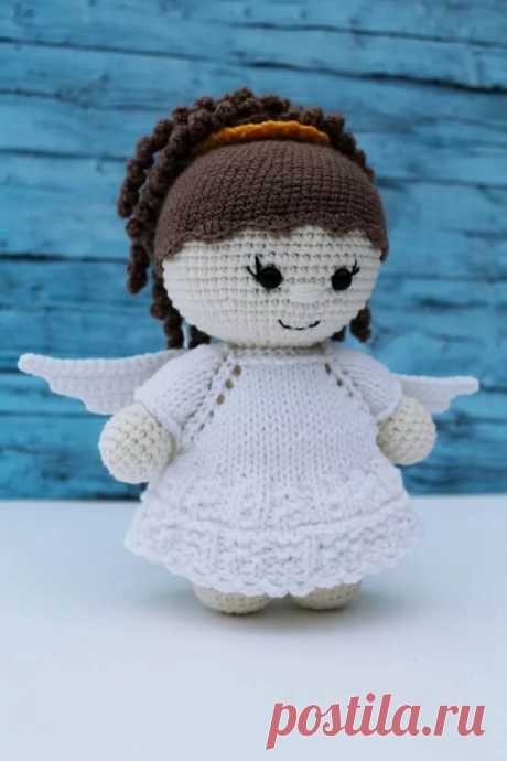 PDF Пупс в костюме ангелочка. FREE amigurumi crochet pattern. Бесплатный мастер-класс, Бесплатные схемы игрушек амигуруми Постил в Яндекс.Коллекциях