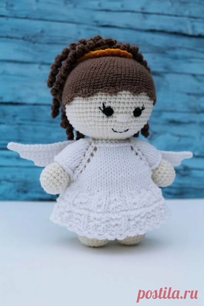 PDF Пупс в костюме ангелочка. FREE amigurumi crochet pattern. Бесплатный мастер-класс, Бесплатные схемы игрушек амигуруми Постил в Яндекс.Коллекциях